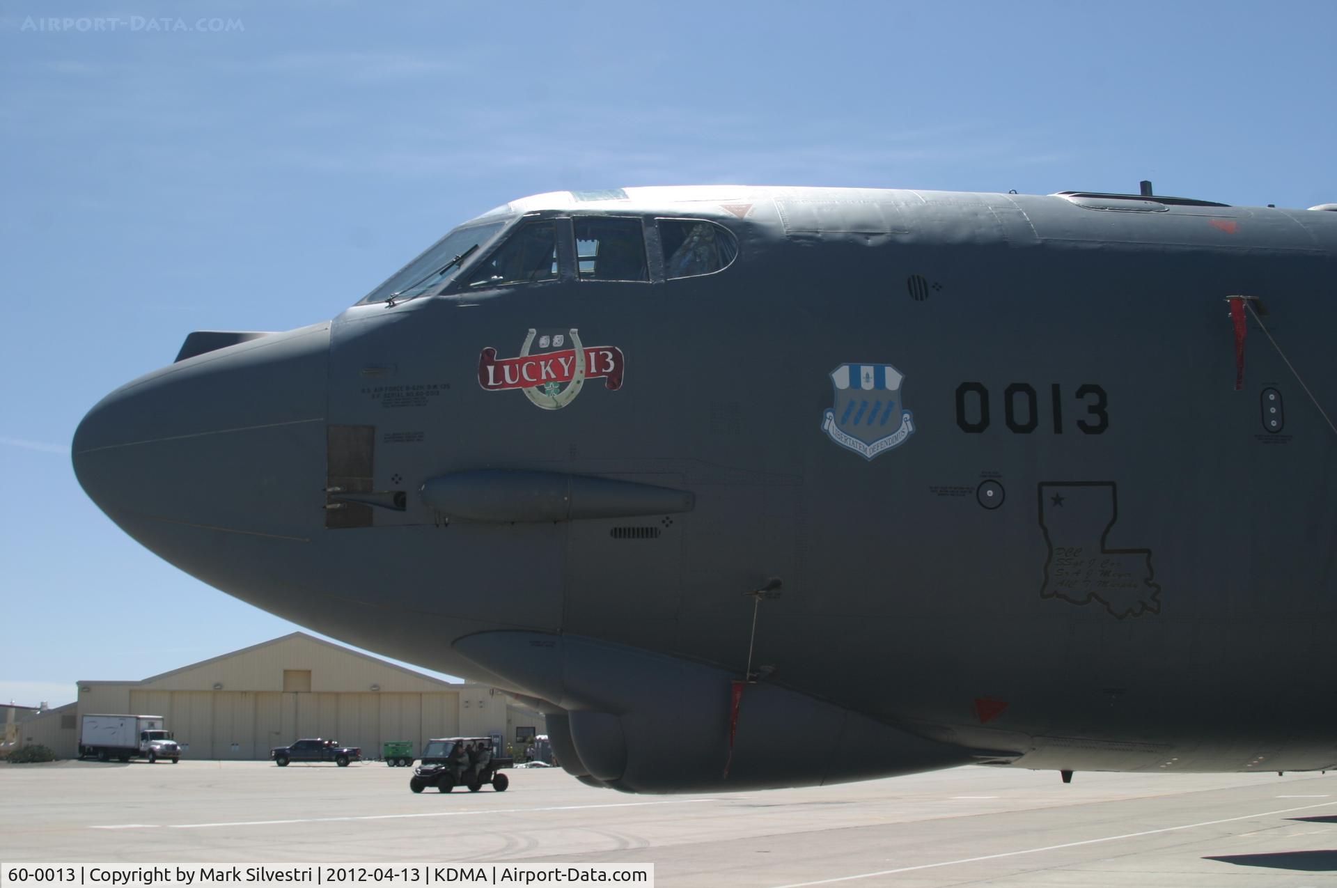 60-0013, 1960 Boeing B-52H-135-BW Stratofortress C/N 464378, Davis Monthan Airshow Practice Day