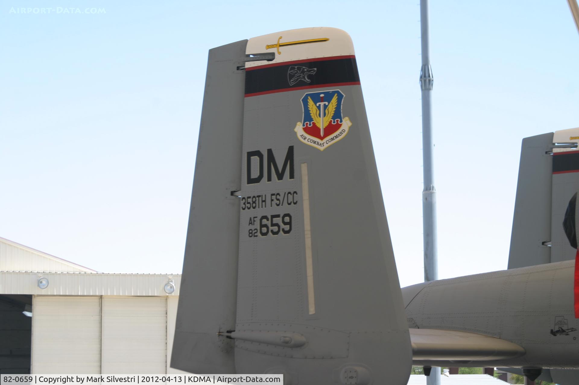 82-0659, 1982 Fairchild Republic A-10A Thunderbolt II C/N A10-0707, Davis Monthan Airshow Practice Day