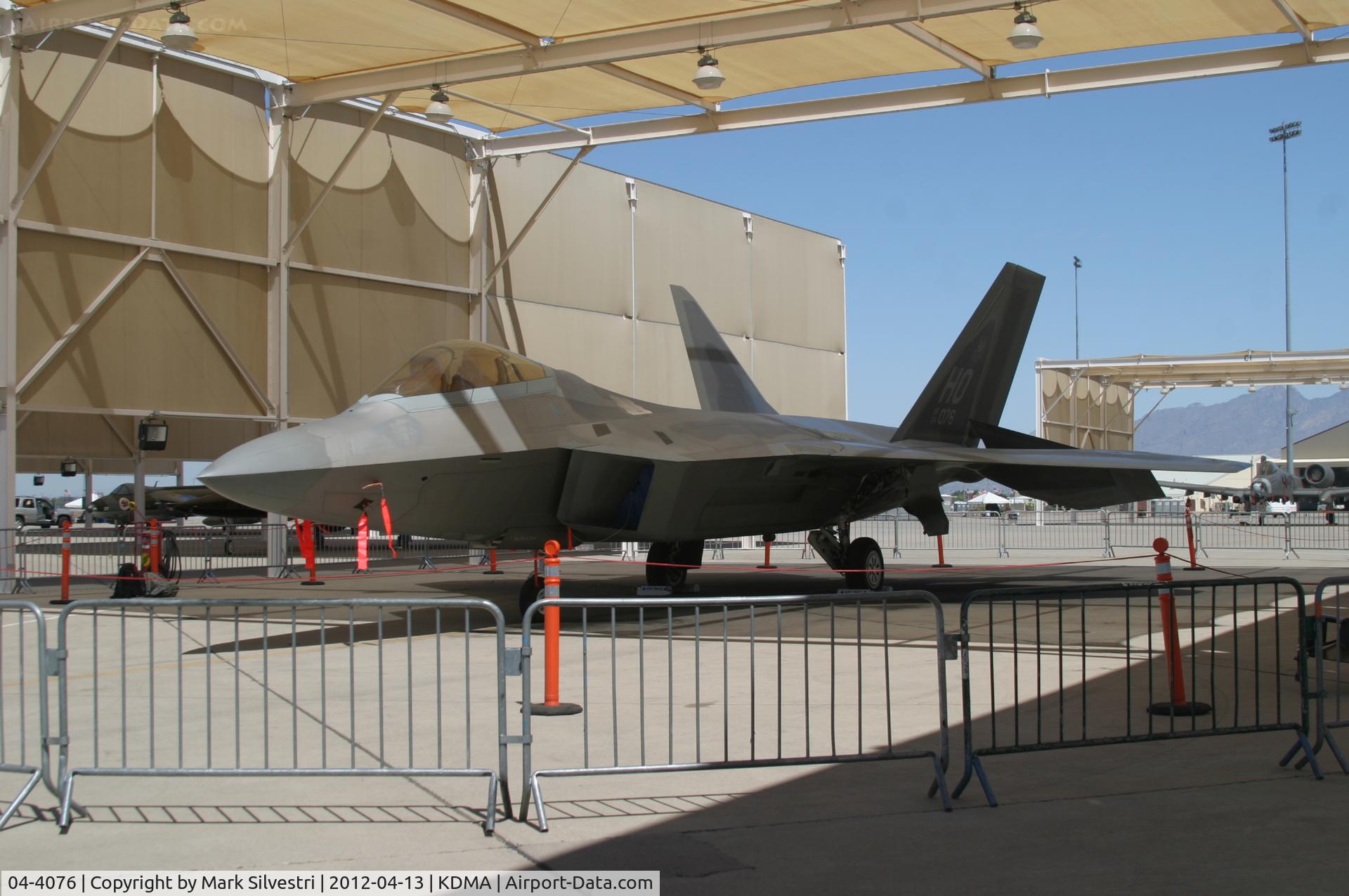 04-4076, Lockheed Martin F-22A Raptor C/N 4076, Davis Monthan Airshow Practice Day