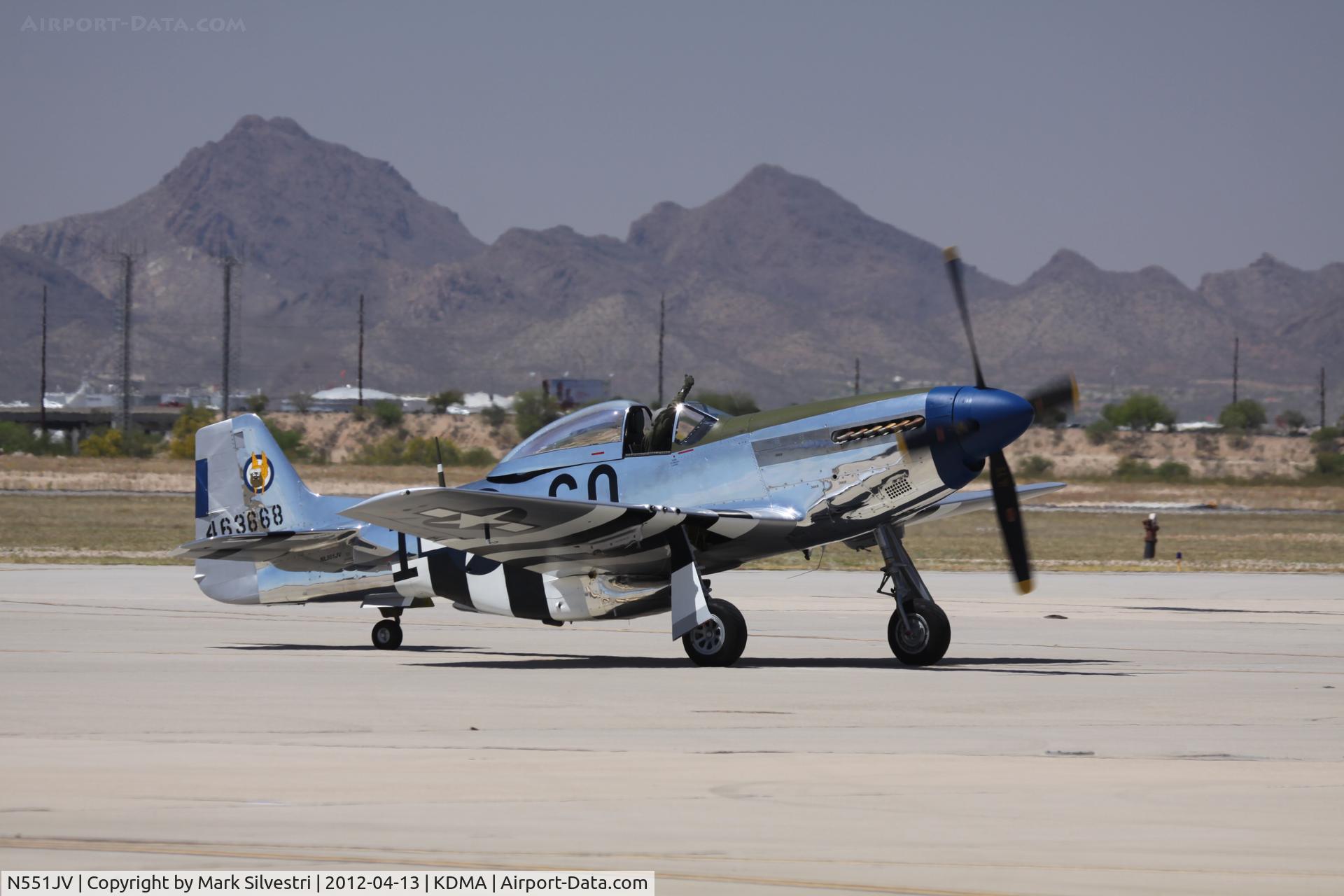 N551JV, North American P-51D Mustang C/N 44-73343N, Davis Monthan Airshow Practice Day