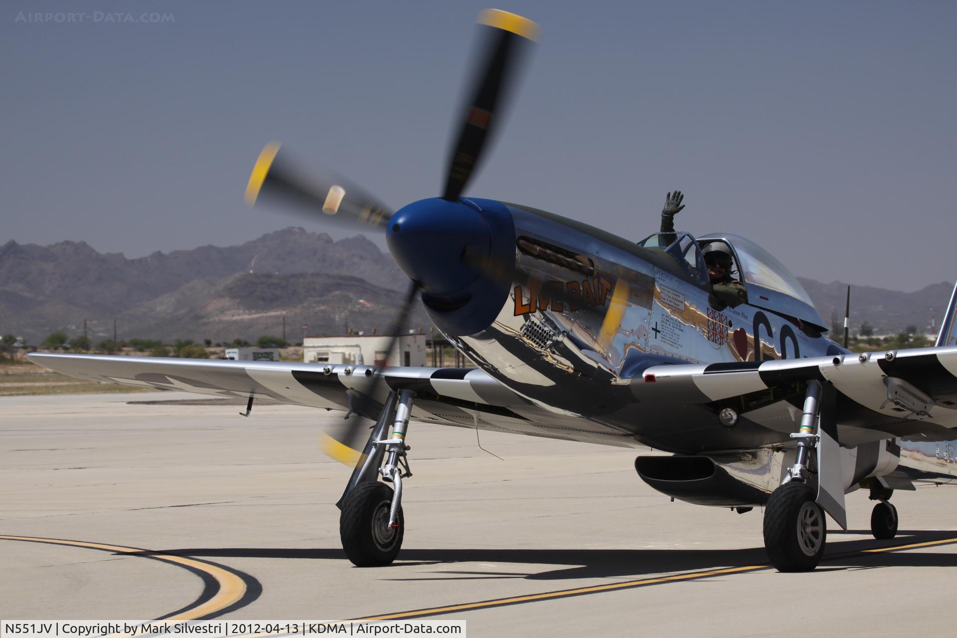 N551JV, North American P-51D Mustang C/N 44-73343N, Davis Monthan Airshow Practice Day