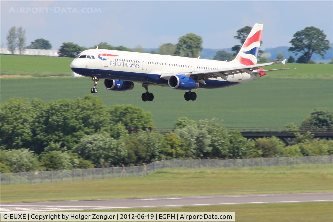 G-EUXE, 2004 Airbus A321-231 C/N 2323, Coming down to EDI in beautiful morning light....