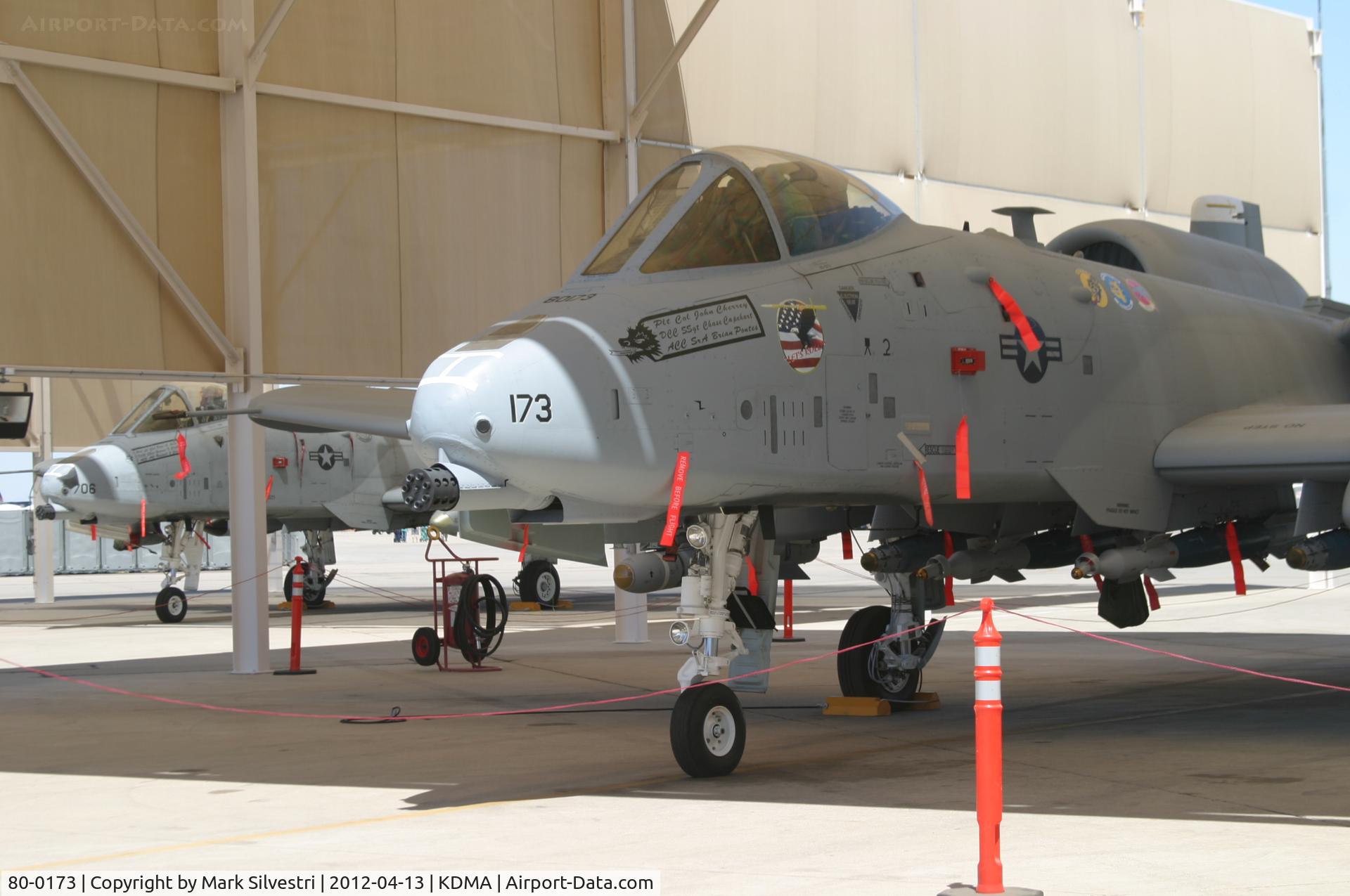 80-0173, 1980 Fairchild Republic OA-10A Thunderbolt II C/N A10-0523, Davis Monthan Airshow Practice Day