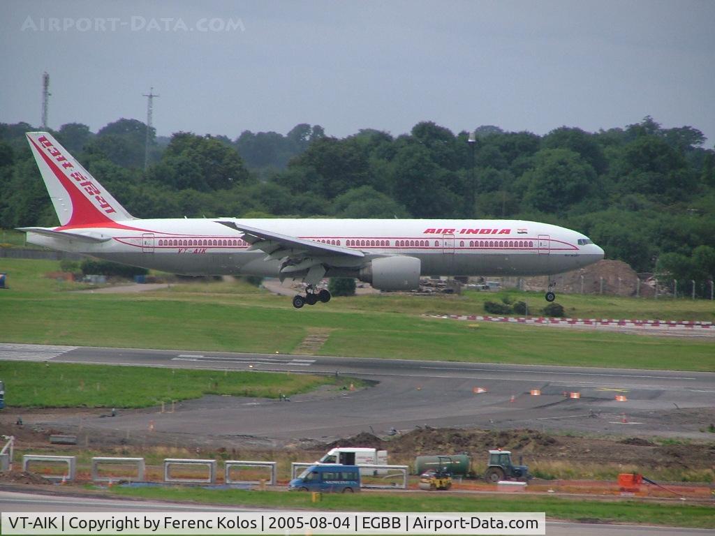 VT-AIK, 1999 Boeing 777-222 C/N 28714, Birmingham