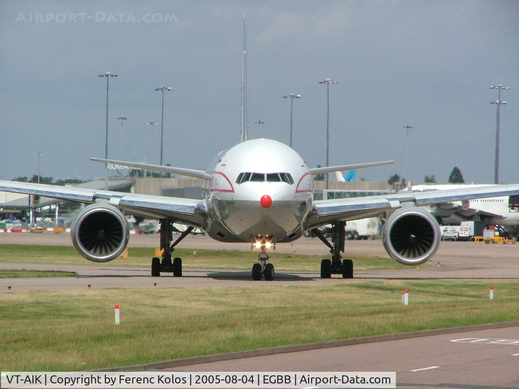 VT-AIK, 1999 Boeing 777-222 C/N 28714, Birmingham