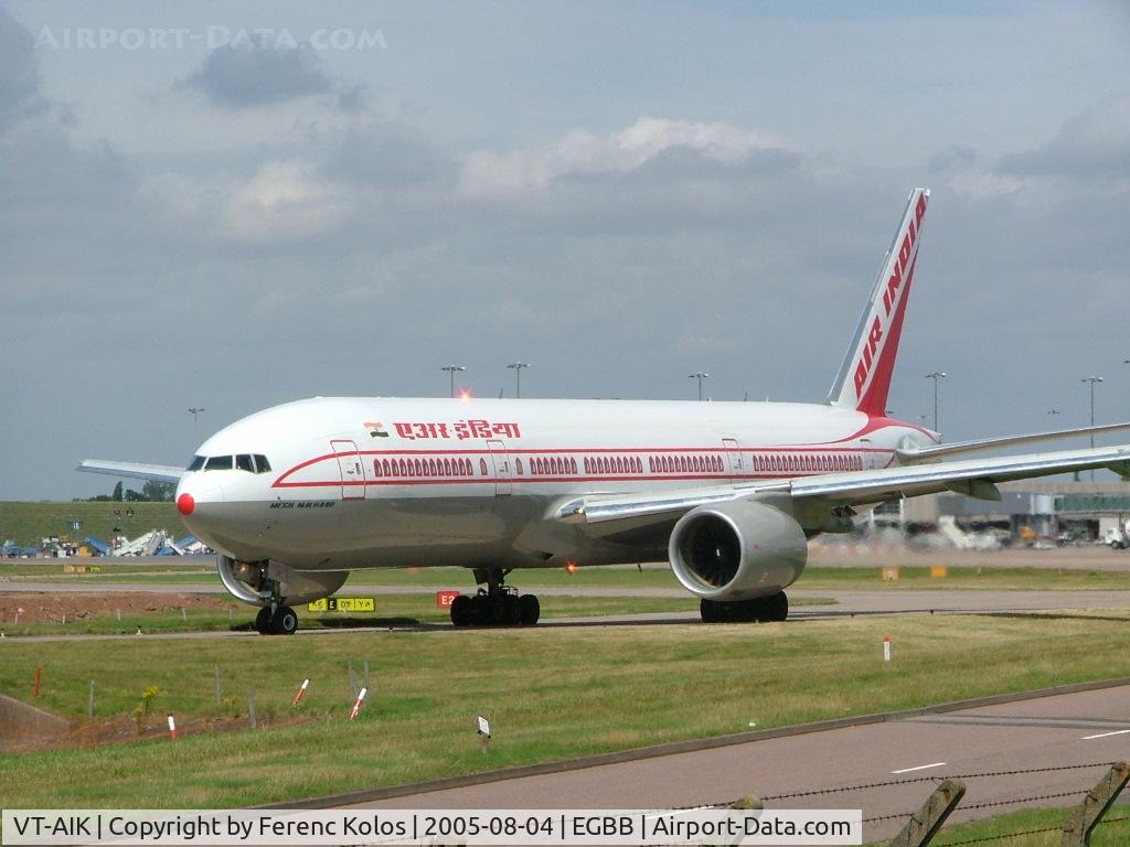 VT-AIK, 1999 Boeing 777-222 C/N 28714, Birmingham