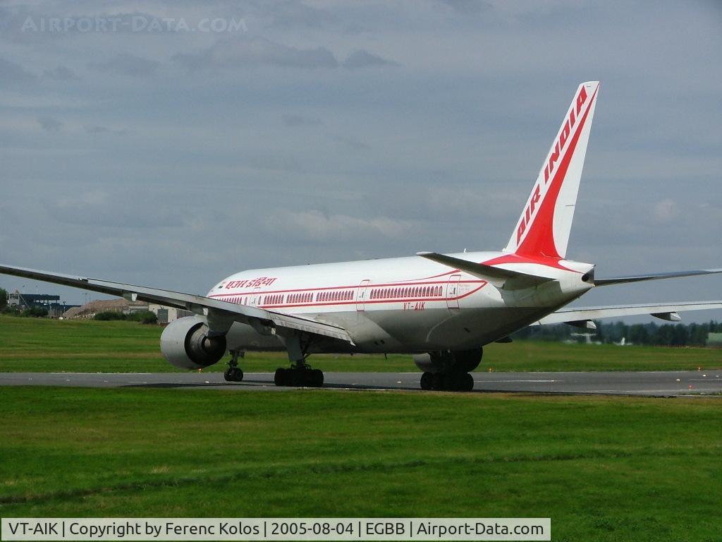 VT-AIK, 1999 Boeing 777-222 C/N 28714, Birmingham