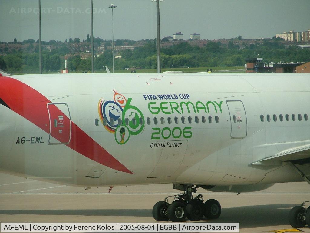 A6-EML, 1998 Boeing 777-21H/ER C/N 29325, Birmingham