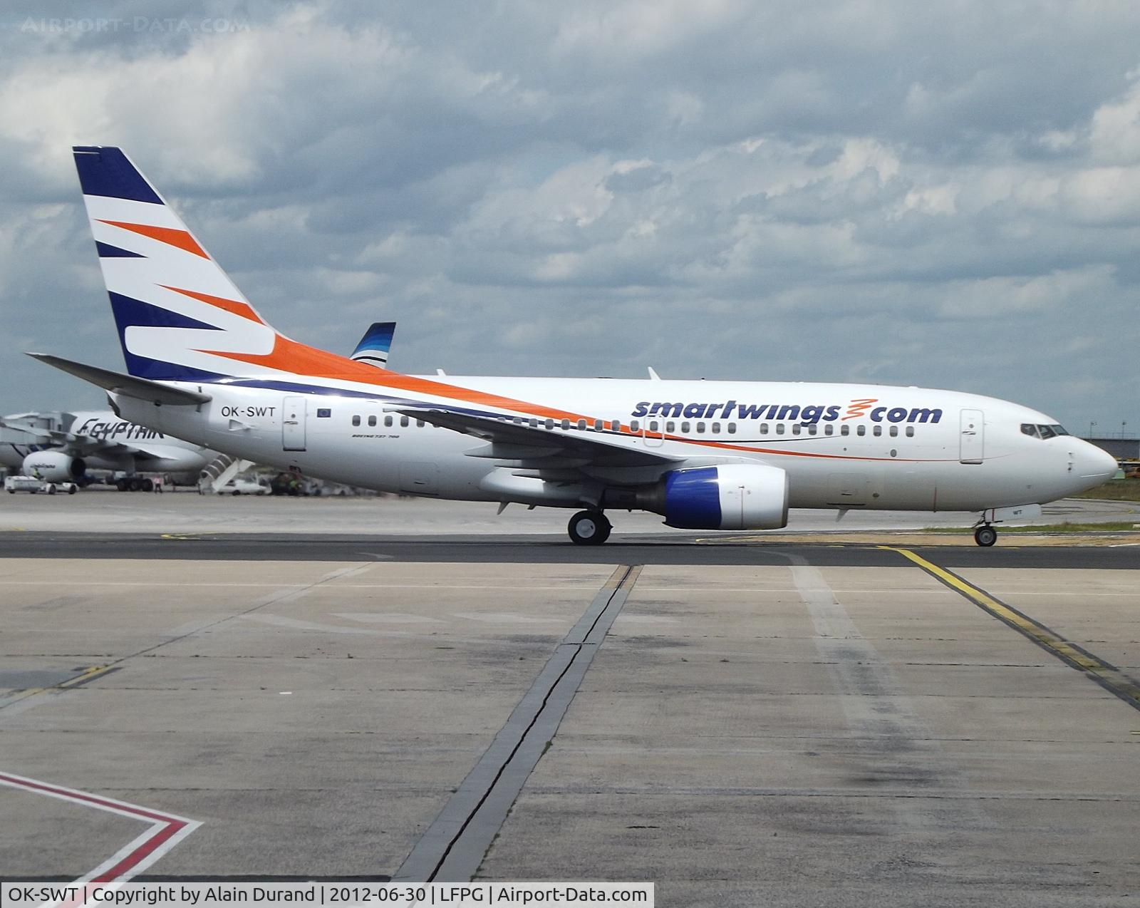 OK-SWT, 2003 Boeing 737-7Q8 C/N 29346, Winglets Will Wait. Taken up new by ILFC in 2003 with Malev as HA-LOB as initial customer. Officially crossed the close by border with the Czech Republic when handed over to Smartwings on 22nd June 2012