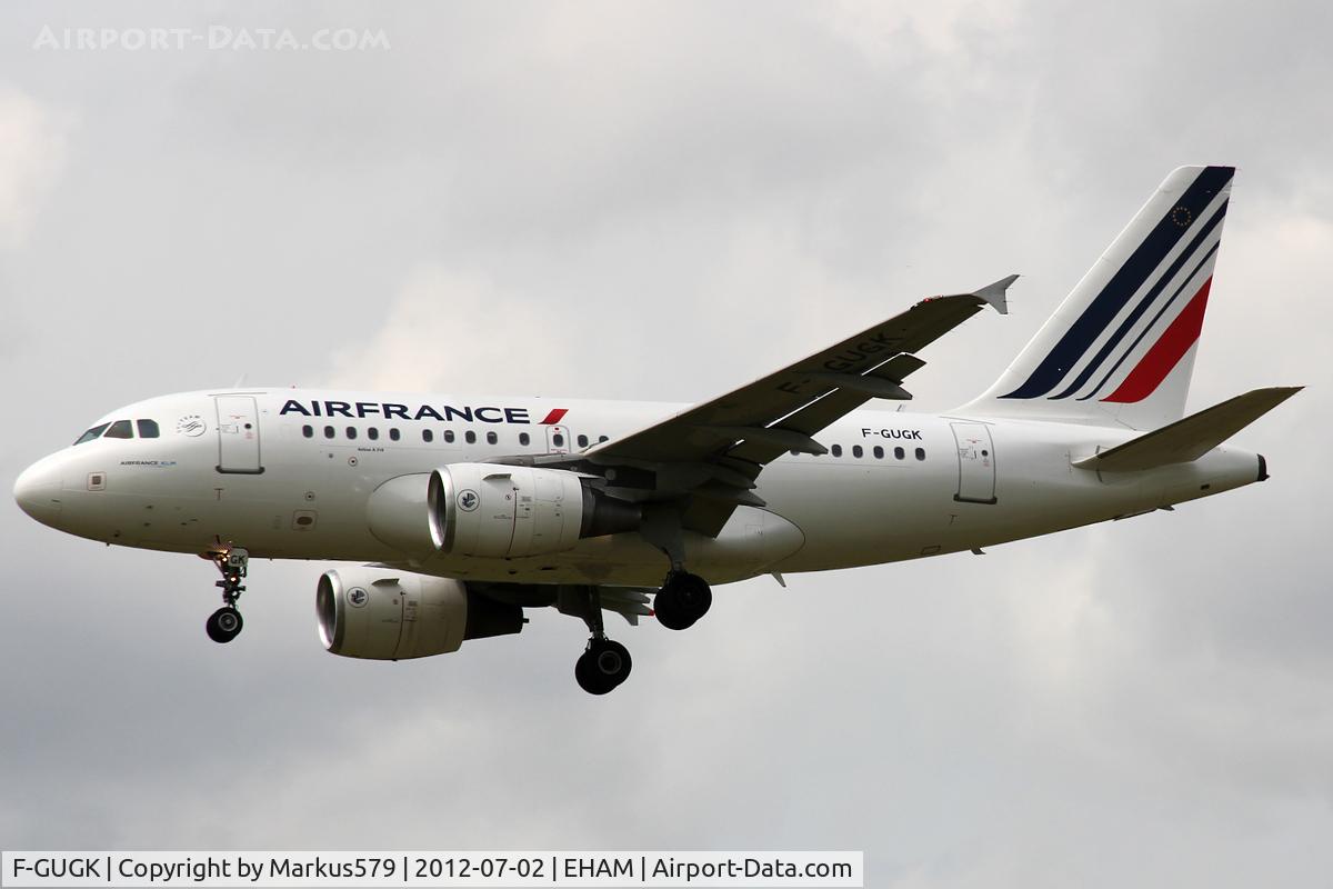 F-GUGK, 2005 Airbus A318-111 C/N 2601, On short final to Polderbaan
