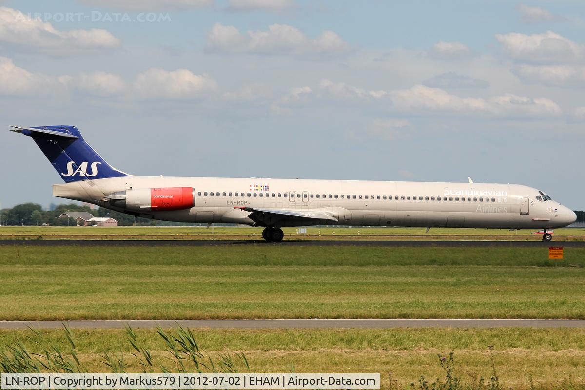 LN-ROP, 1985 McDonnell Douglas MD-82 (DC-9-82) C/N 49384, Polderbaan