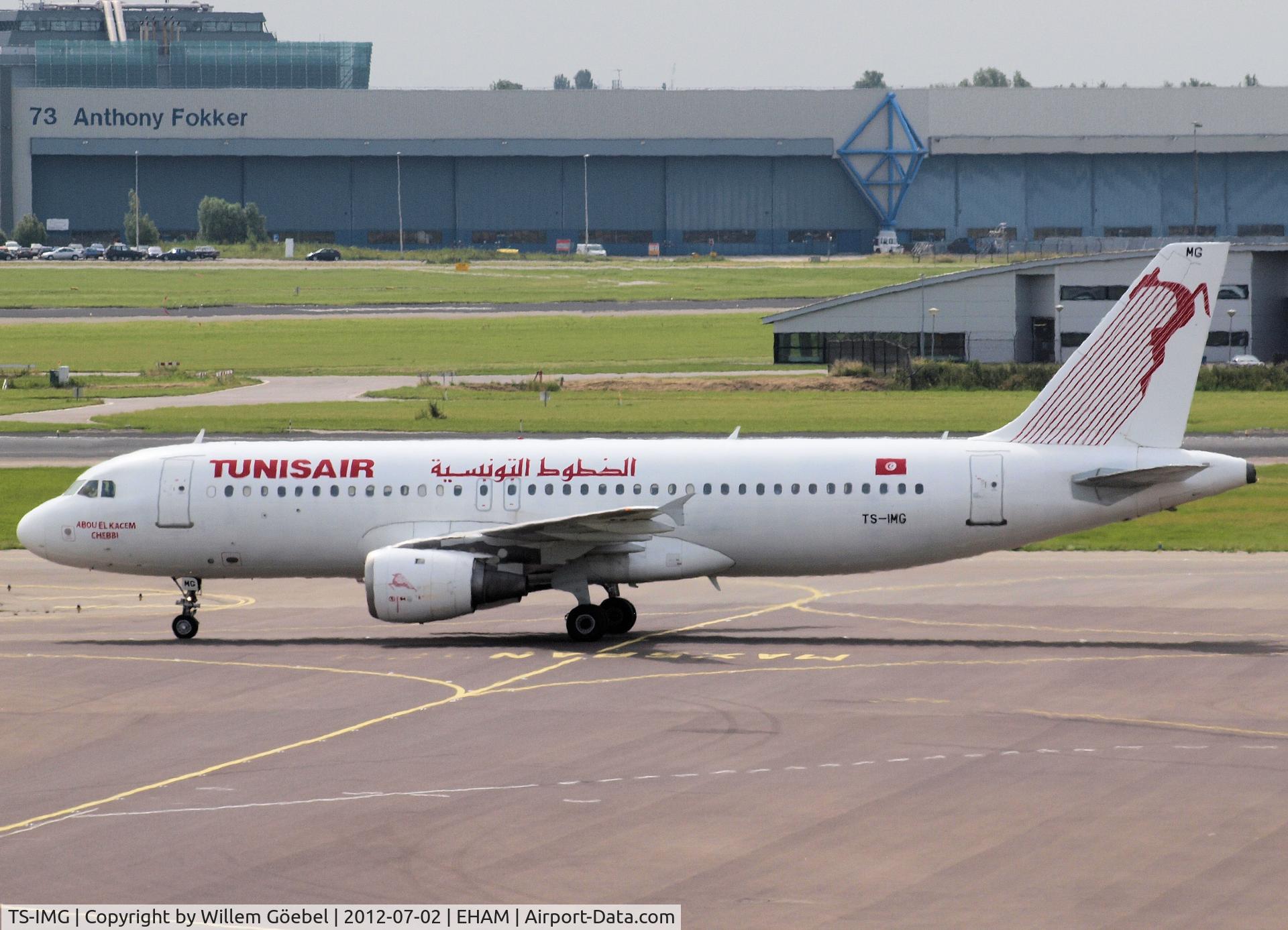 TS-IMG, 1992 Airbus A320-211 C/N 0390, Taxi to runway 24 of Schiphol Airport
