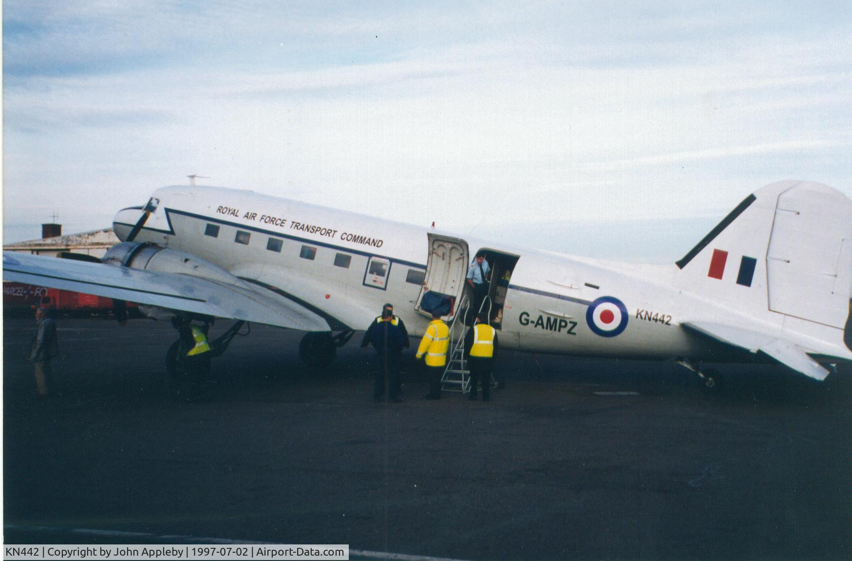 KN442, 1944 Douglas C-47B Dakota 4 (DC-3) C/N 16124/32872, Taken at Coventry on just before boarding for pleasure flights over Warwick Castle and Stratford on Avon. Happy days!