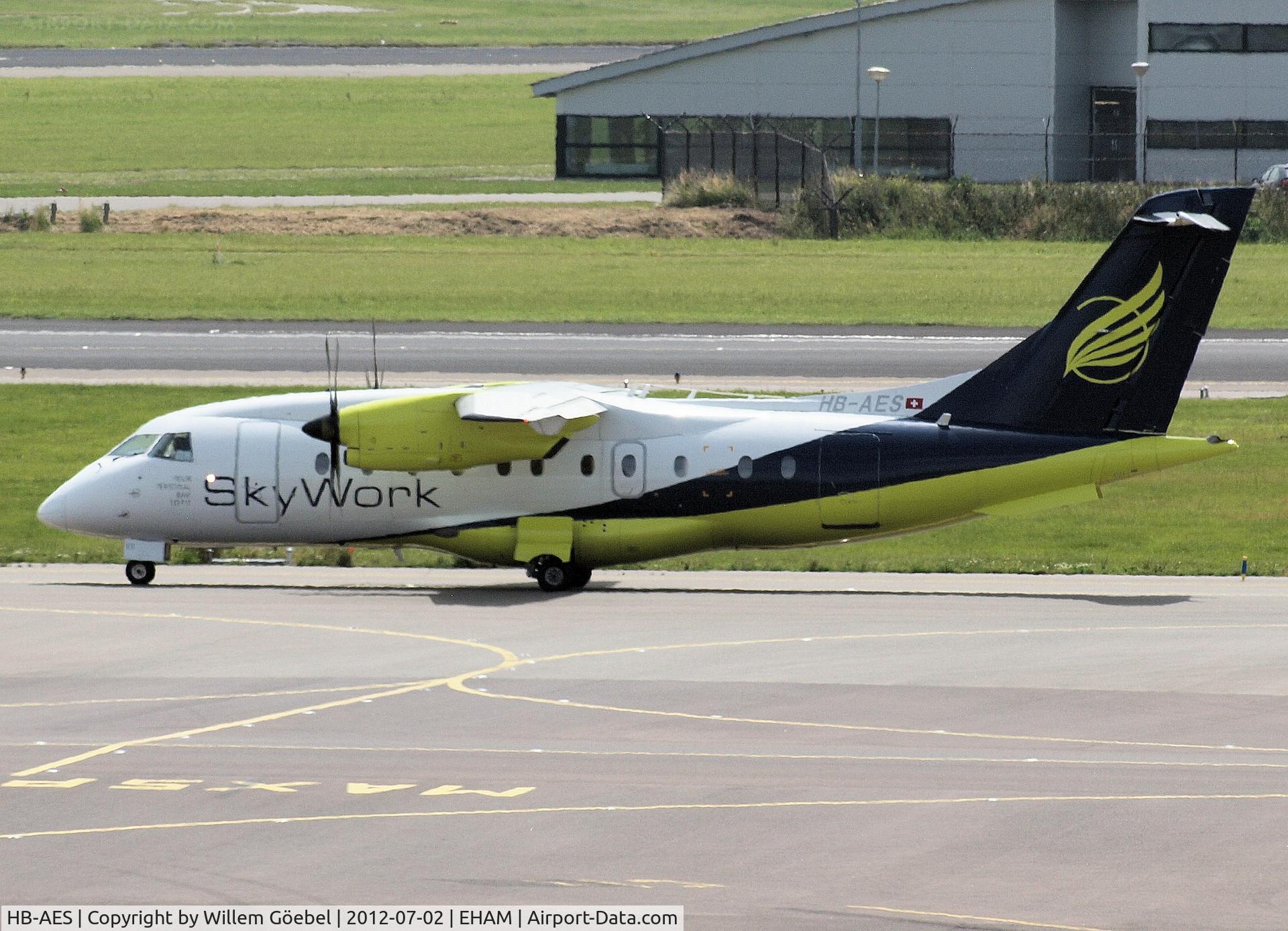 HB-AES, 1995 Dornier 328-110 C/N 3021, Taxi to runway 24 of Schiphol Airport