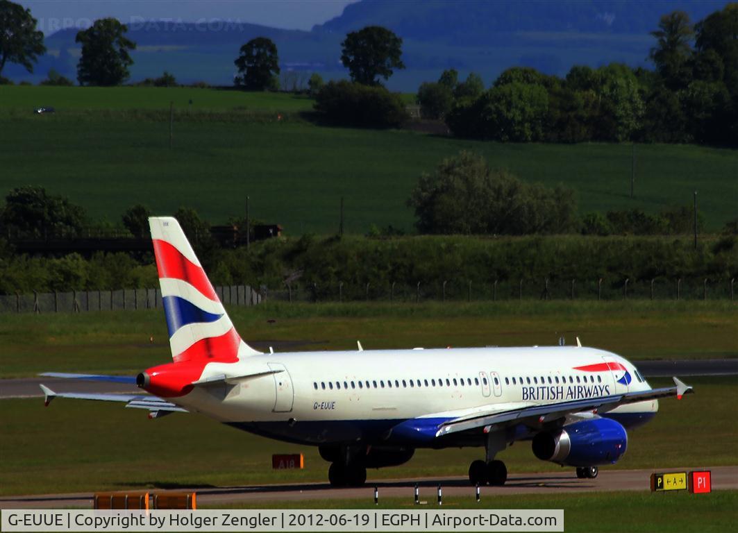 G-EUUE, 2002 Airbus A320-232 C/N 1782, Lining up for rwy 26......