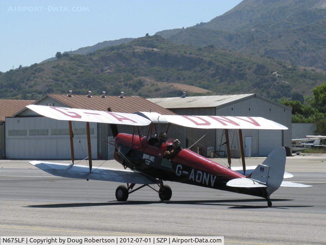 N675LF, 1944 De Havilland DH-82A Tiger Moth II C/N 86572, 1944 DeHavilland DH 82A TIGER MOTH, DeHavilland Gipsy Major in-line inverted air-cooled 135 Hp, taxi