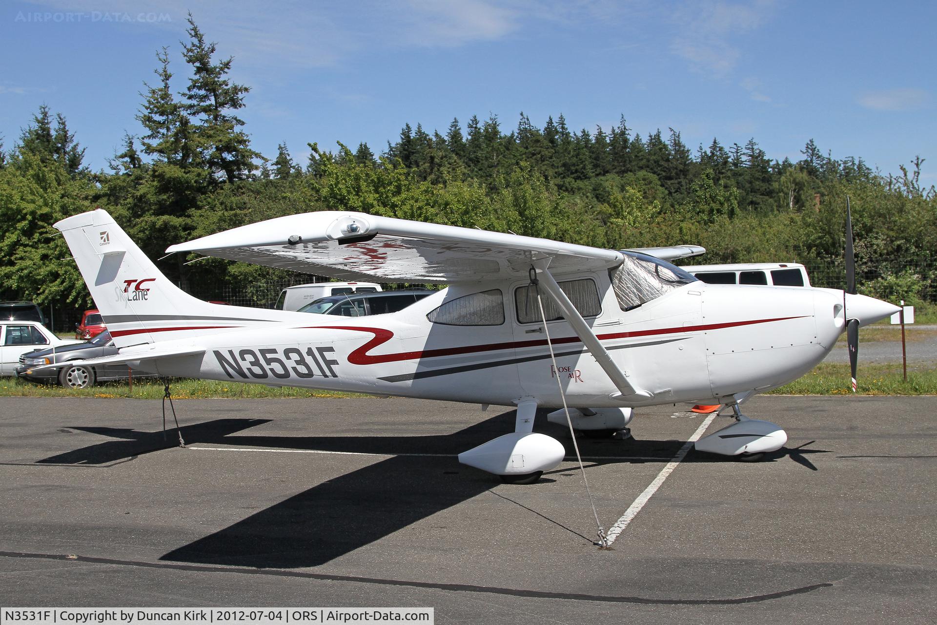 N3531F, Cessna T182T Turbo Skylane C/N T18208022, One of many visitors to East Sound on a sunny day.