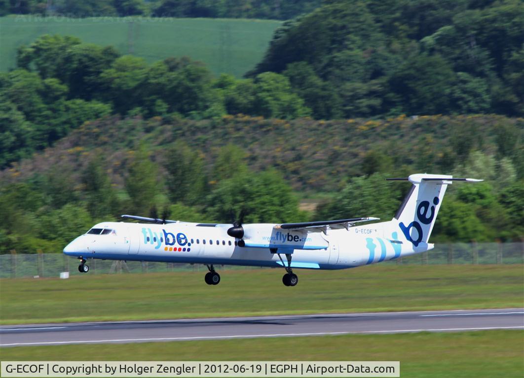 G-ECOF, 2008 De Havilland Canada DHC-8-402Q Dash 8 C/N 4216, Arrival from BHX.....