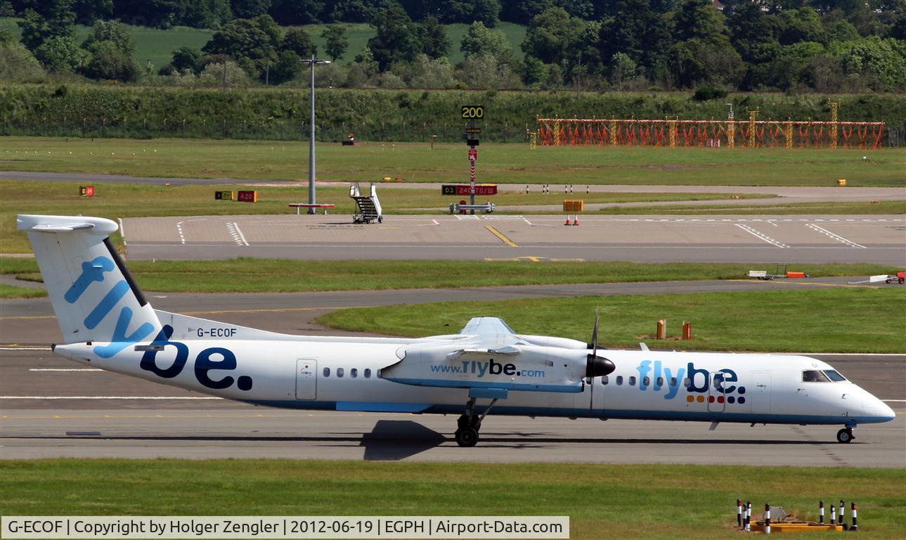 G-ECOF, 2008 De Havilland Canada DHC-8-402Q Dash 8 C/N 4216, On taxi to parking position.......