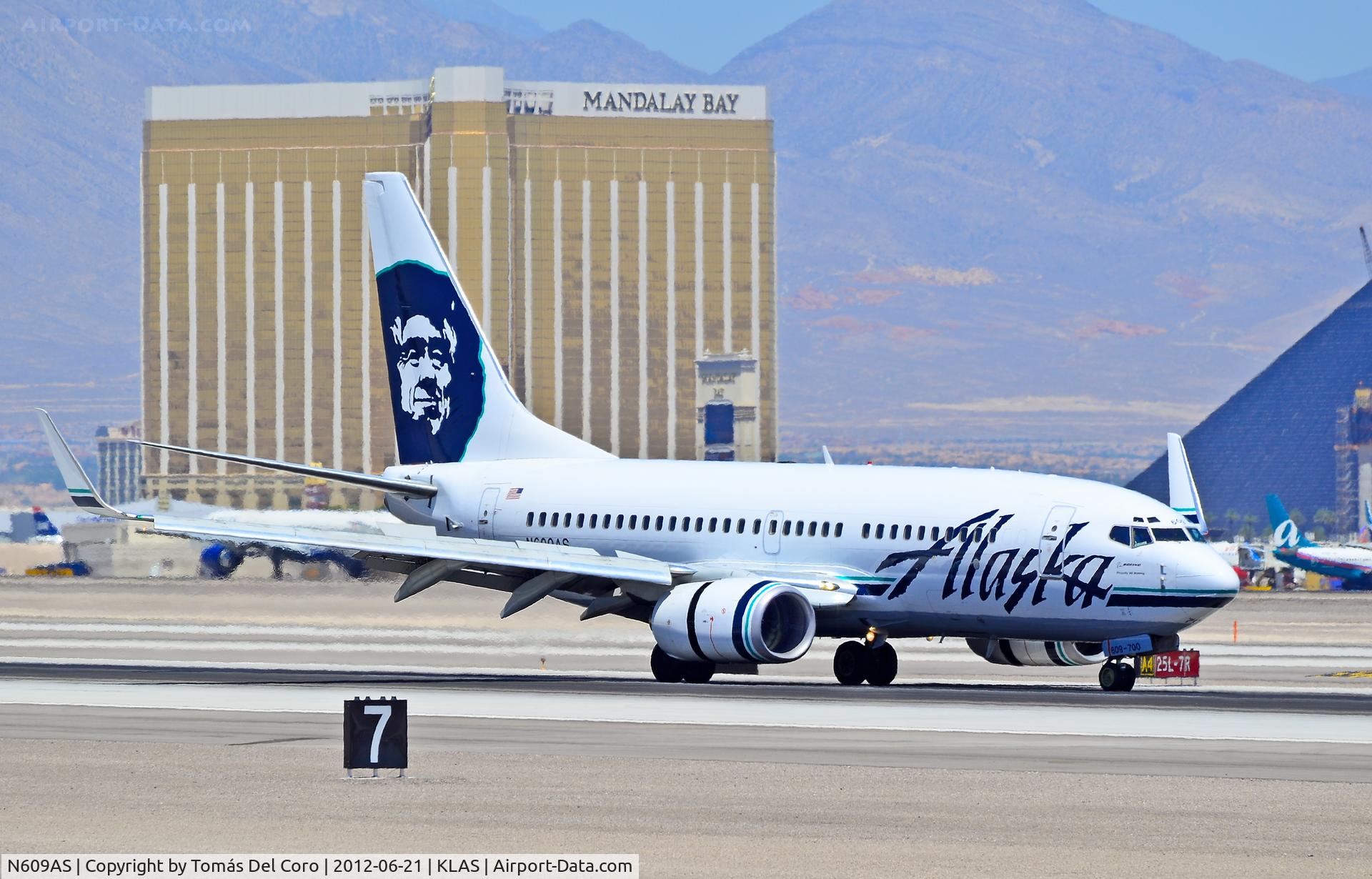 N609AS, 1999 Boeing 737-790 C/N 29752, N609AS Alaska Airlines 1999 Boeing 737-790 C/N 29752

- Las Vegas - McCarran International (LAS / KLAS)
USA - Nevada, June 21, 2012
Photo: Tomás Del Coro