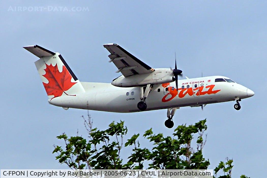 C-FPON, 1989 De Havilland Canada DHC-8-102 Dash 8 C/N 171, DHC-8-102 [171] (Air Canada Jazz) Montreal-Dorval~C 23/06/2005. On approach.