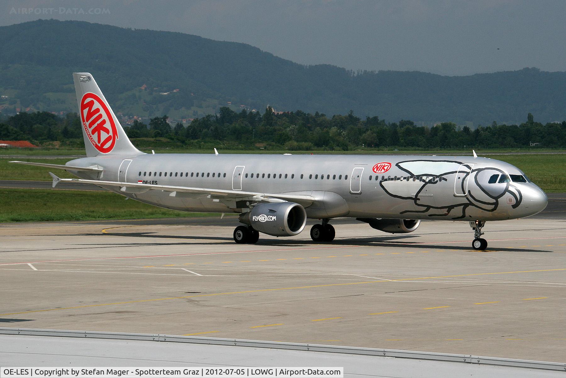 OE-LES, 2008 Airbus A321-211 C/N 3504, Niki A321 @GRZ