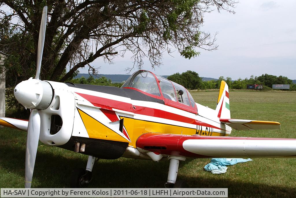 HA-SAV, 1974 Zlin Z-526F Trener Master C/N 1293, Farkashegy