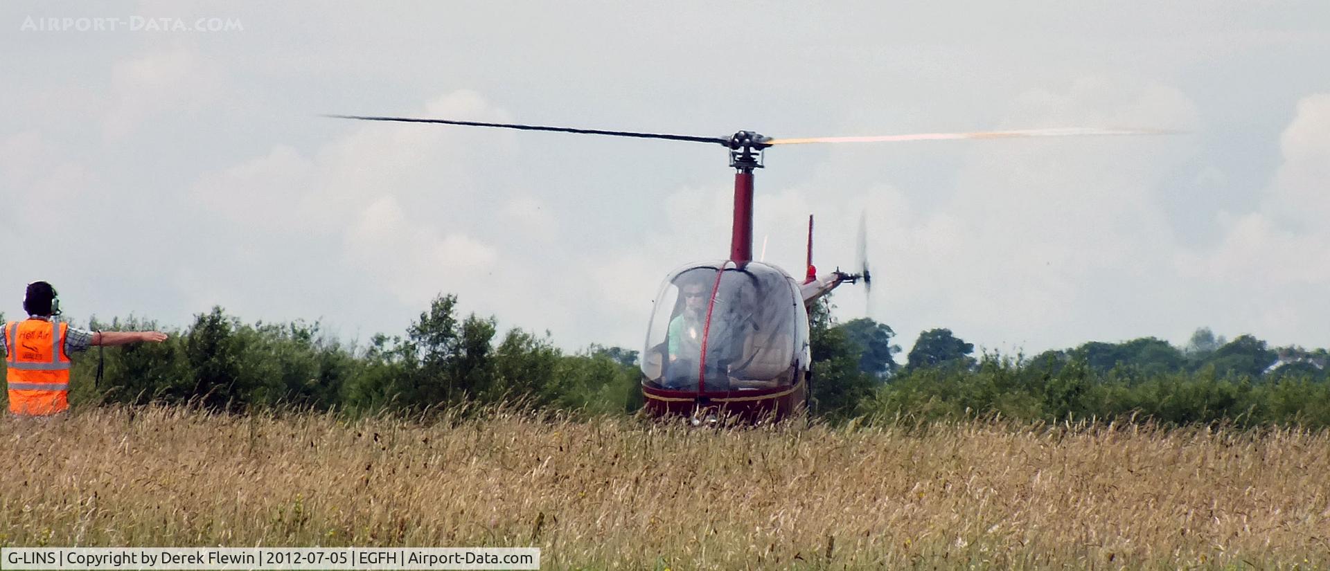G-LINS, 1989 Robinson R22 Beta C/N 1201, First solo.