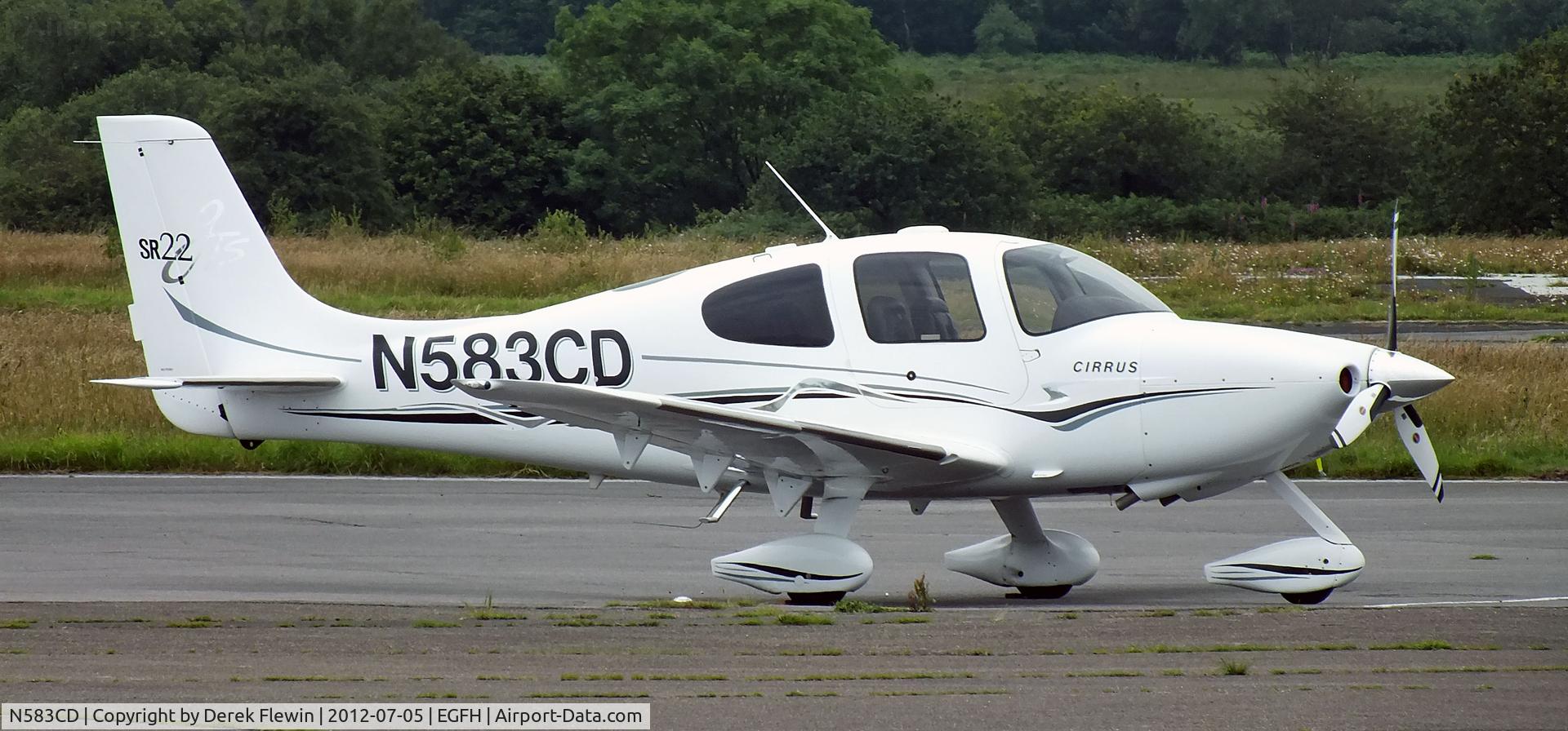 N583CD, 2006 Cirrus SR22 GTS C/N 1809, Seen at EGFH.
