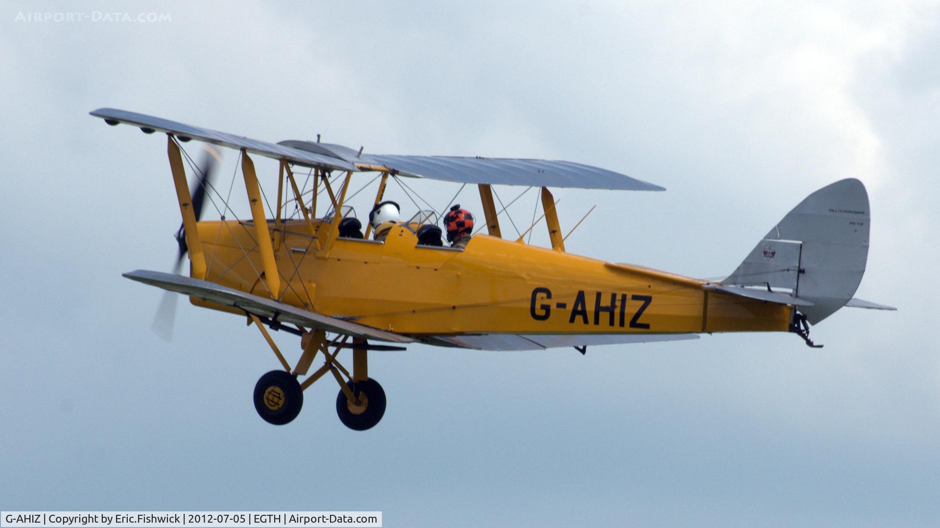 G-AHIZ, 1944 De Havilland DH-82A Tiger Moth II C/N 4610, 4. G-AHIZ departing Shuttleworth (Old Warden) Aerodrome.