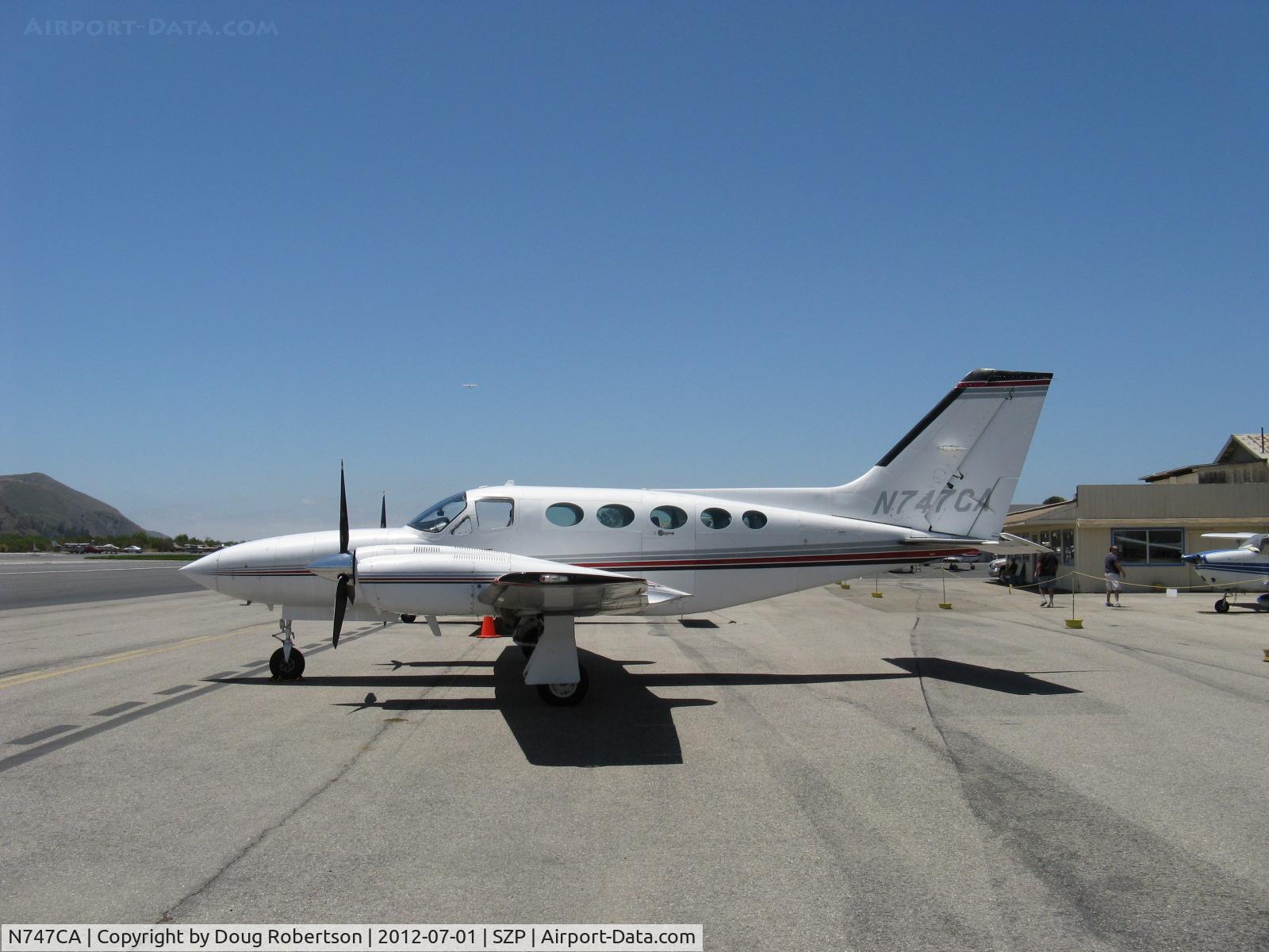 N747CA, Cessna 421C Golden Eagle C/N 421C0850, 1980 Cessna 421C GOLDEN EAGLE, Continental GTSIO-520-L & -N turbosupercharged counter-rotating geared engine upgrade conversion by RAM Aircraft LP, 375 Hp each. Pressurized.