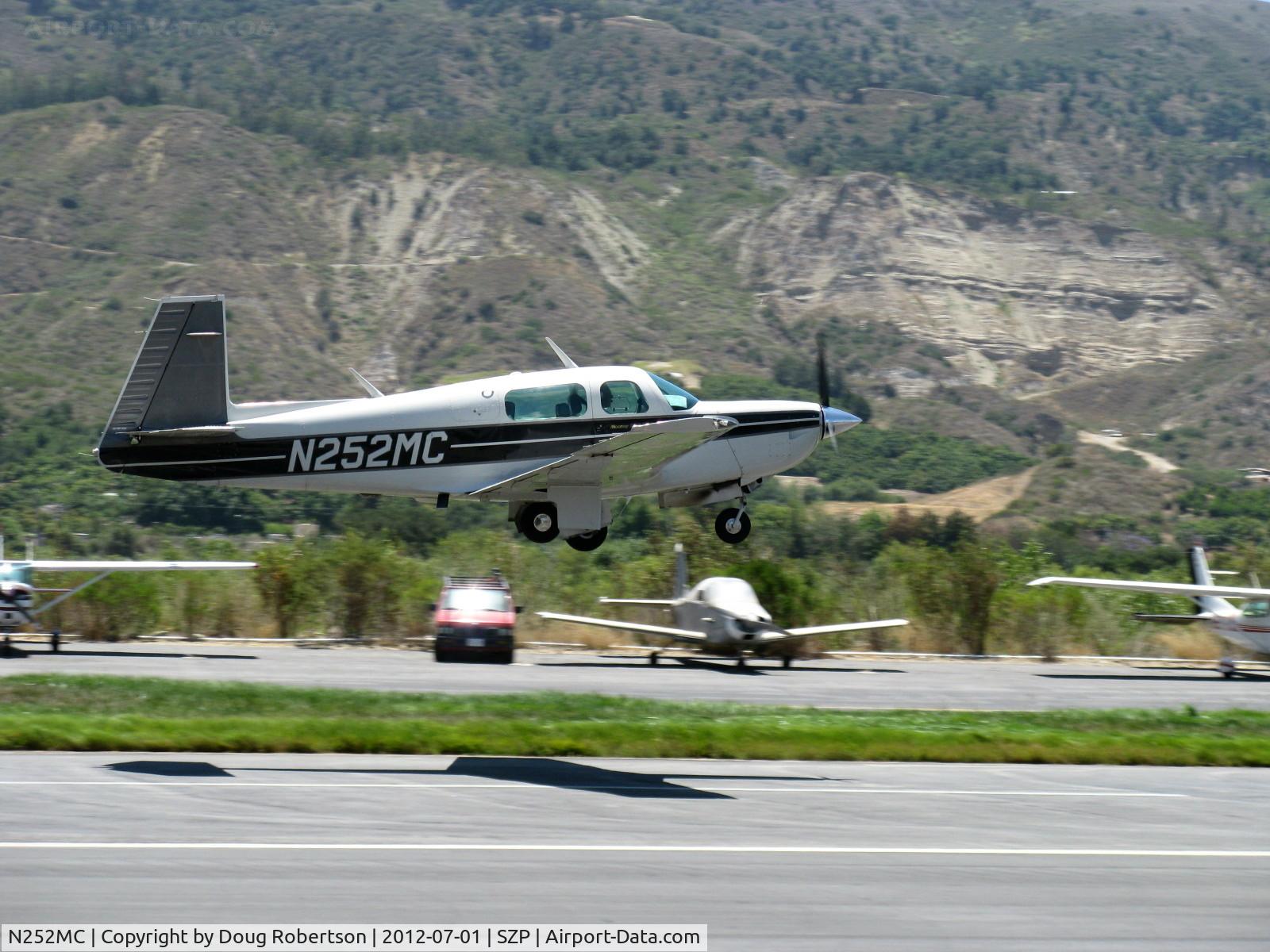 N252MC, 1986 Mooney M20K C/N 25-1023, 1986 Mooney M20K 252, Continental TSIO-360-MB(1) 210 Hp inter-cooled turbocharger with Garrett variable wastegate, 28 V. electrics, takeoff climb Rwy 22