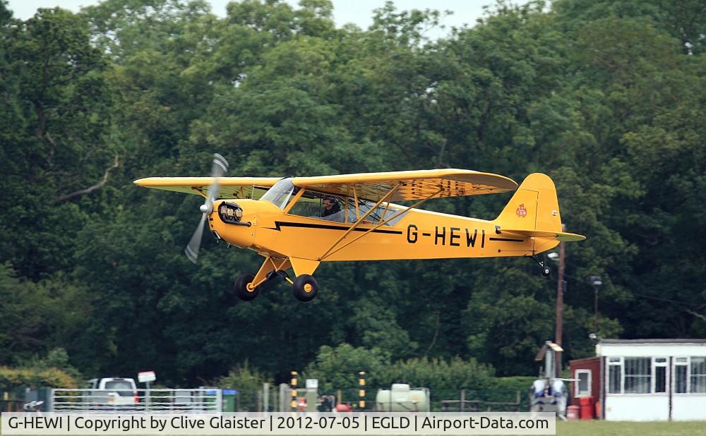 G-HEWI, 1944 Piper L-4J Grasshopper (J3C-65D) C/N 12566, Ex: 44-80270 > HB-OFZ > D-EBEN > G-BLEN > G-HEWI - Privatly owned in December 1983 as G-BLEN. Originally owned to, Parker Airways Ltd in July 1984 as G-HEWI. Currently with and a Trustee of, Denham Grasshopper Flying Group since August 1998.