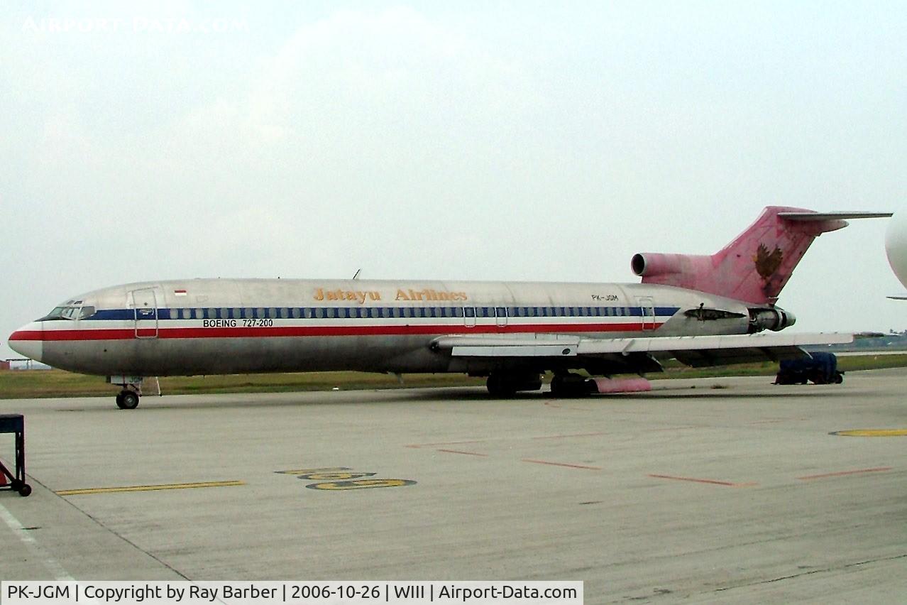 PK-JGM, 1979 Boeing 727-223 C/N 21519, Boeing 727-223 [21519] (Jatayu Airlines) Jakarta-Soekarno Hatta Int~PK 26/10/2006. Seen here.