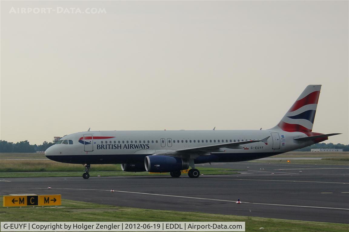 G-EUYF, 2010 Airbus A320-232 C/N 4185, Arrival from LHR...