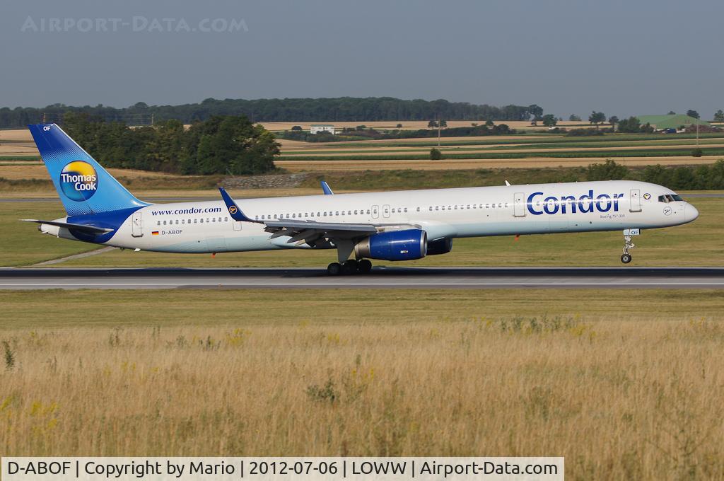 D-ABOF, 1999 Boeing 757-330 C/N 29013, Touchdown on Rwy 34