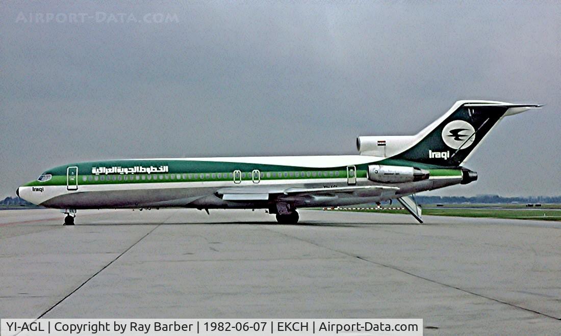 YI-AGL, 1976 Boeing 727-270 C/N 21198, Boeing 727-270 [21198] (Iraqi Airways) Kastrup~OY 07/06/1982. Seen here. Taken from a slide.