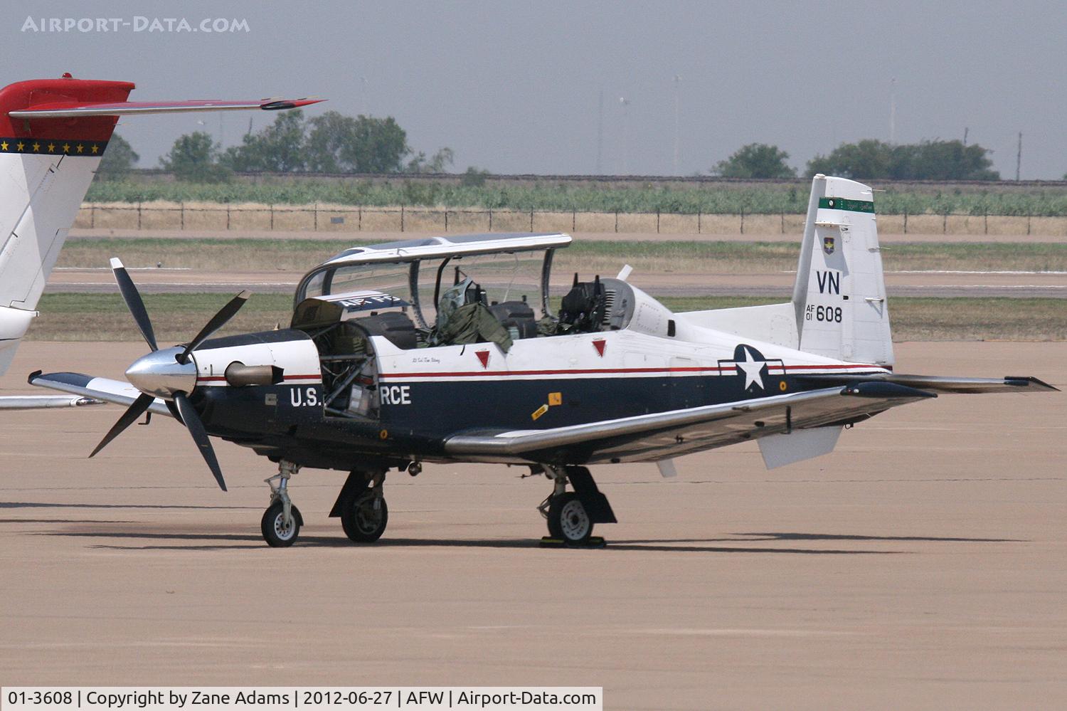 01-3608, 2001 Raytheon T-6A Texan II C/N PT-129, At Alliance Airport - Fort Worth, TX