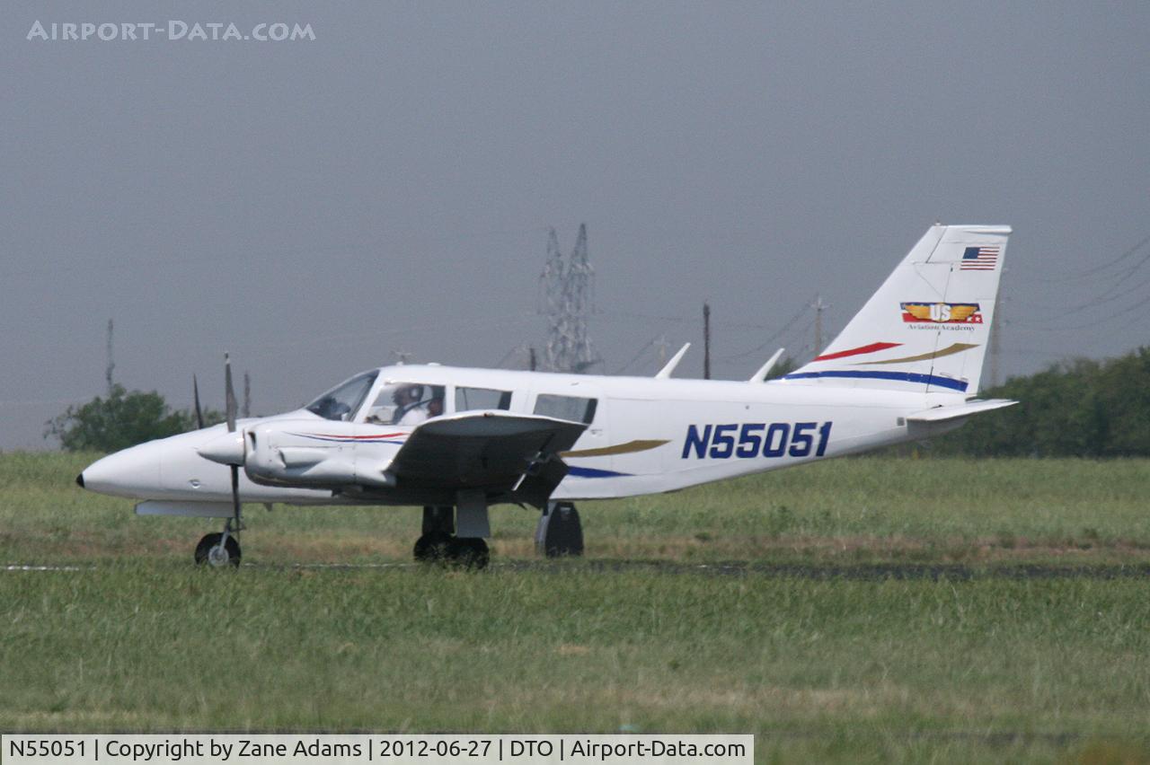 N55051, 1973 Piper PA-34-200 Seneca C/N 34-7350166, At Denton Municipal Airport