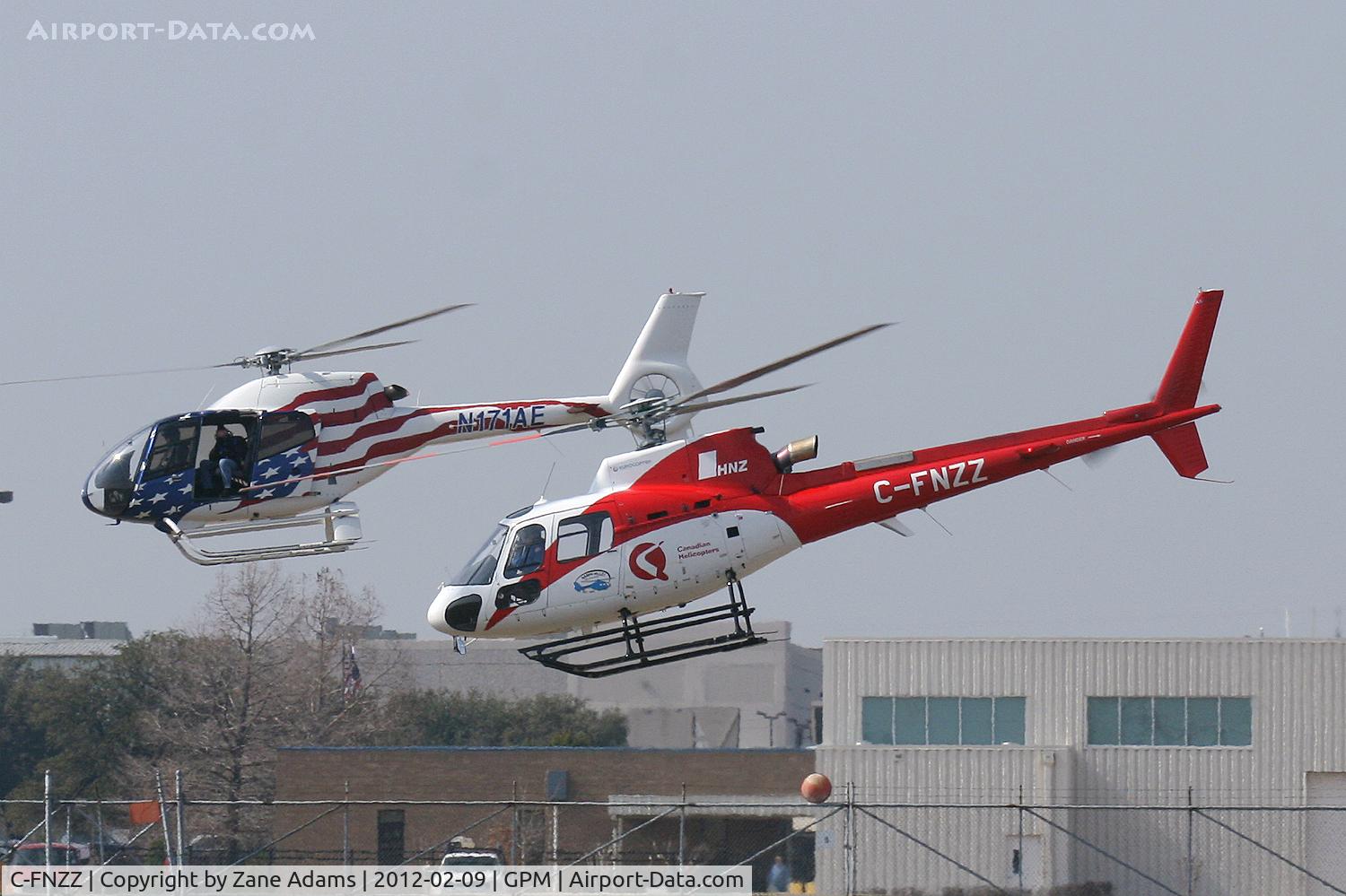 C-FNZZ, 2011 Eurocopter AS-350B-3E Ecureuil Ecureuil C/N 7263, At Grand Prairie Municipal - Photo shoot for Heli Expo 2012