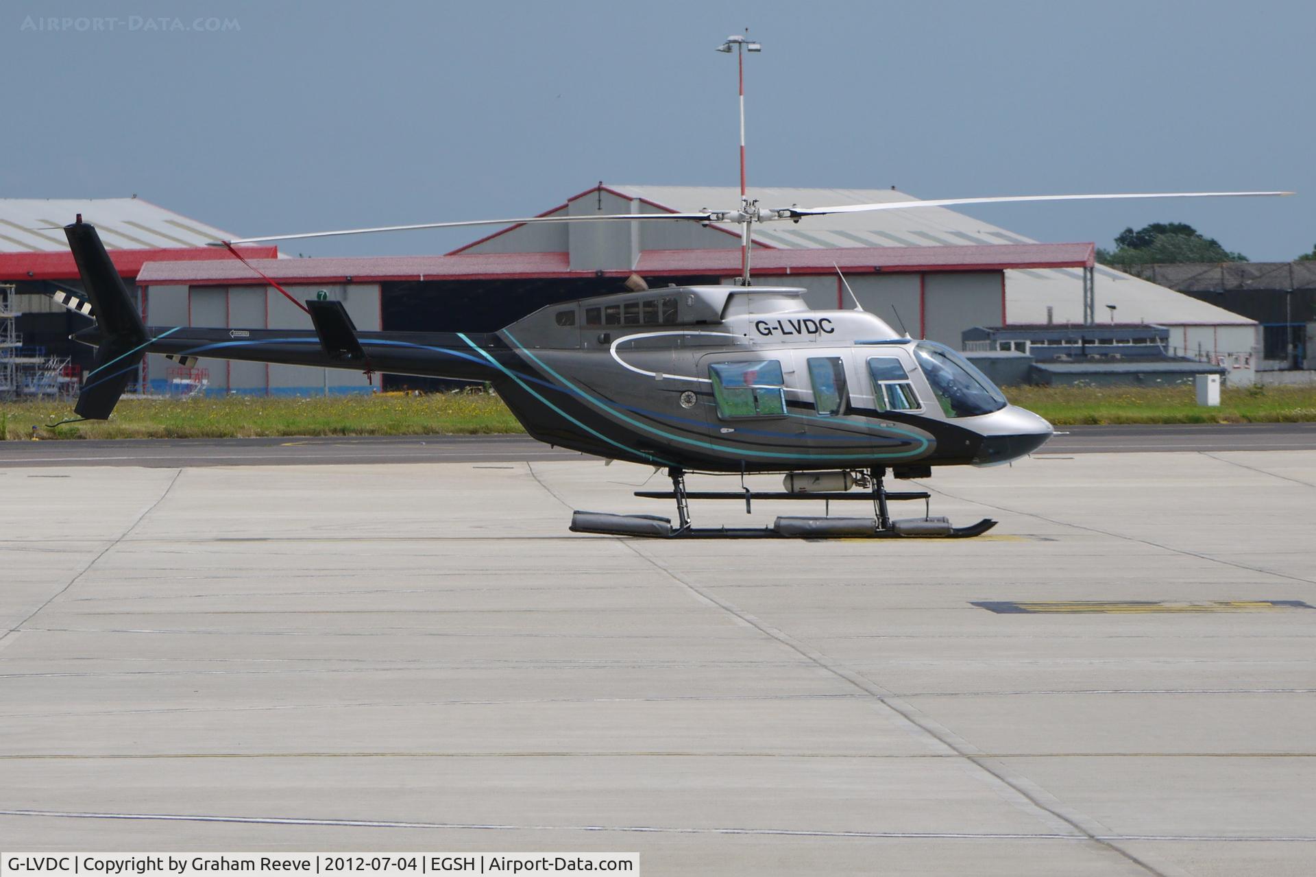 G-LVDC, 1989 Bell 206L-3 LongRanger III C/N 51300, Parked at Norwich.