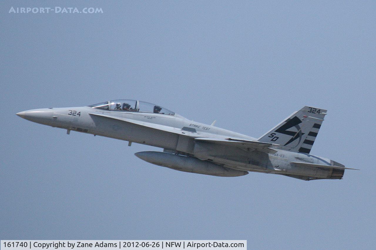 161740, McDonnell Douglas F/A-18B Hornet C/N 0095, VX-23 F/A-18 flying chase for the F-35 Program at NAS Fort Worth