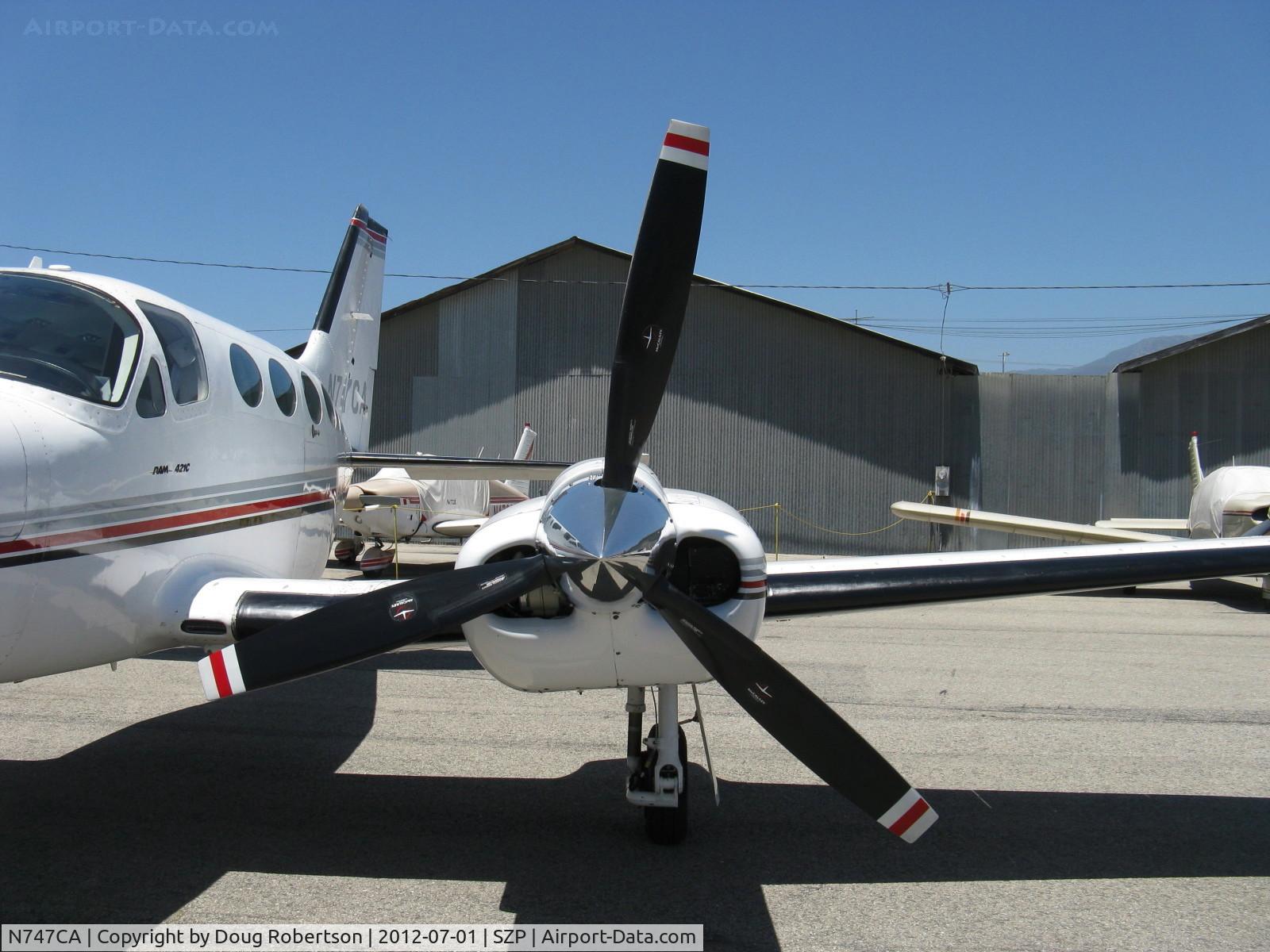 N747CA, Cessna 421C Golden Eagle C/N 421C0850, 1980 Cessna 421C GOLDEN EAGLE, Continental GTSIO-520-L &-N turbosupercharged counter-rotating geared upgrade conversion by RAM Aircraft LP, 375 Hp each, RAM specializes in Cessna mods