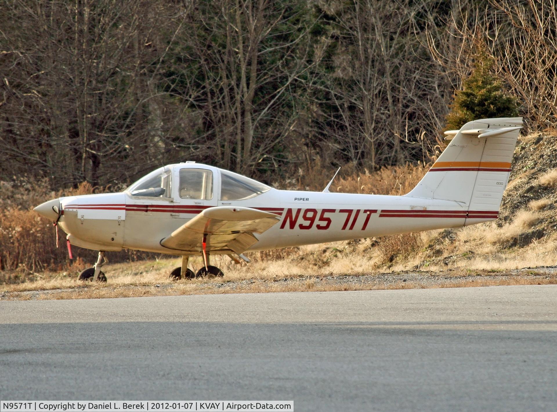 N9571T, 1978 Piper PA-38-112 Tomahawk C/N 38-78A0134, A classic Piper Tomahawk trainer sits in the fading winter evening light.