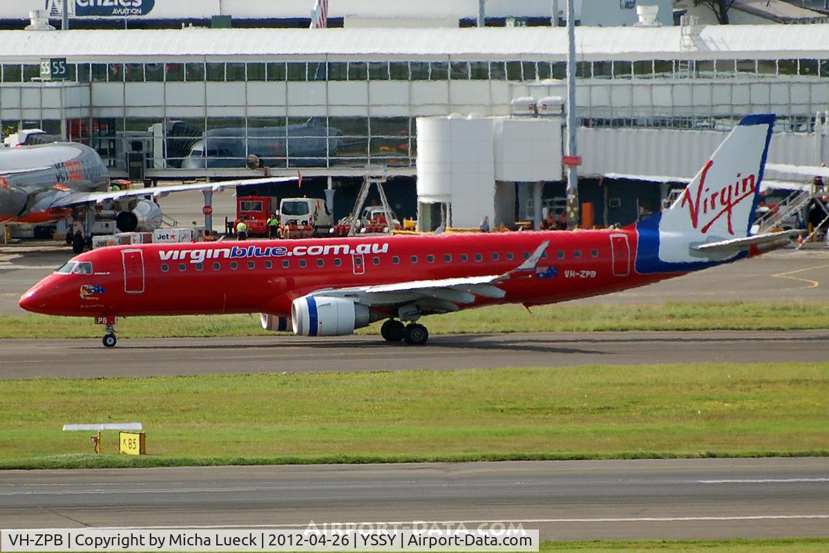 VH-ZPB, 2008 Embraer 190AR (ERJ-190-100IGW) C/N 19000162, At Sydney