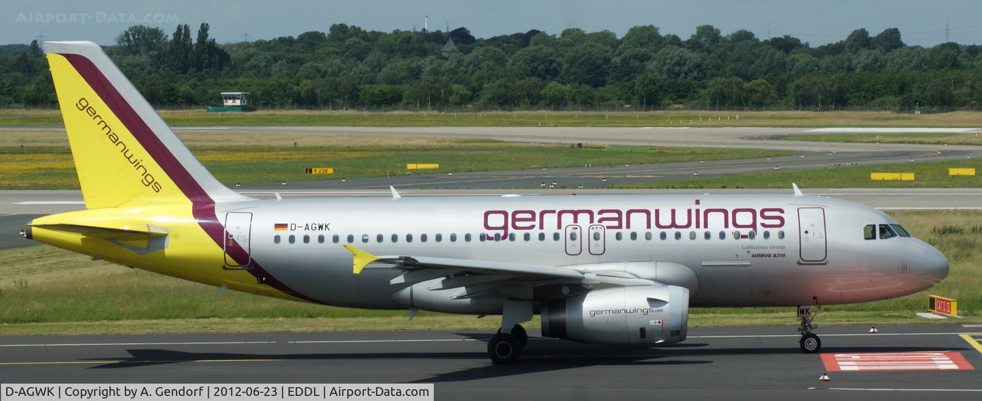 D-AGWK, 2008 Airbus A319-132 C/N 3500, Germanwings, seen here at Düsseldorf Int´l (EDDL)