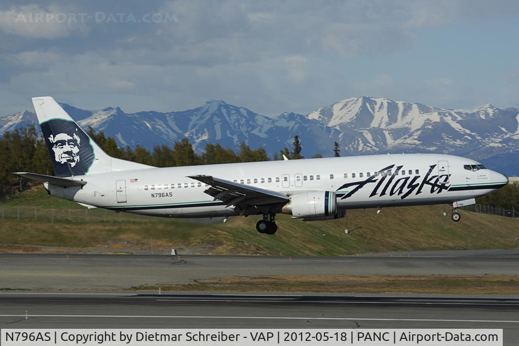 N796AS, 1998 Boeing 737-490 C/N 28891, Alaska Airlines Boeing 737-400