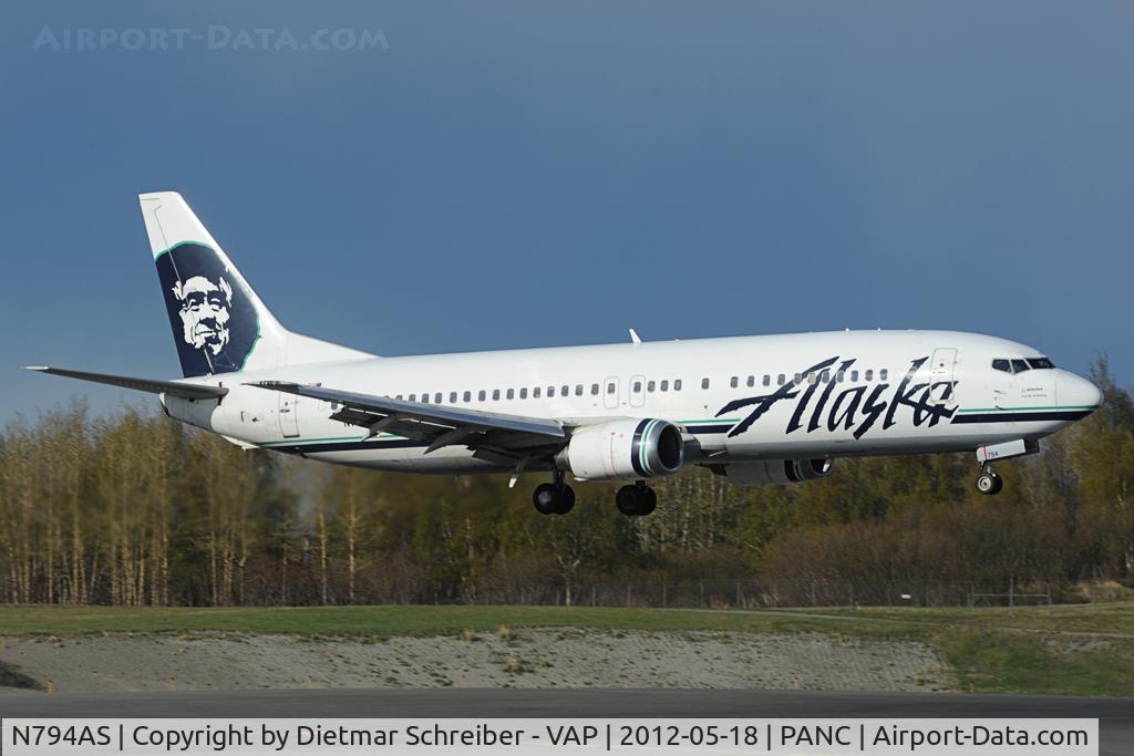 N794AS, 1998 Boeing 737-490 C/N 28889, Alaska Airlines Boeing 737-400