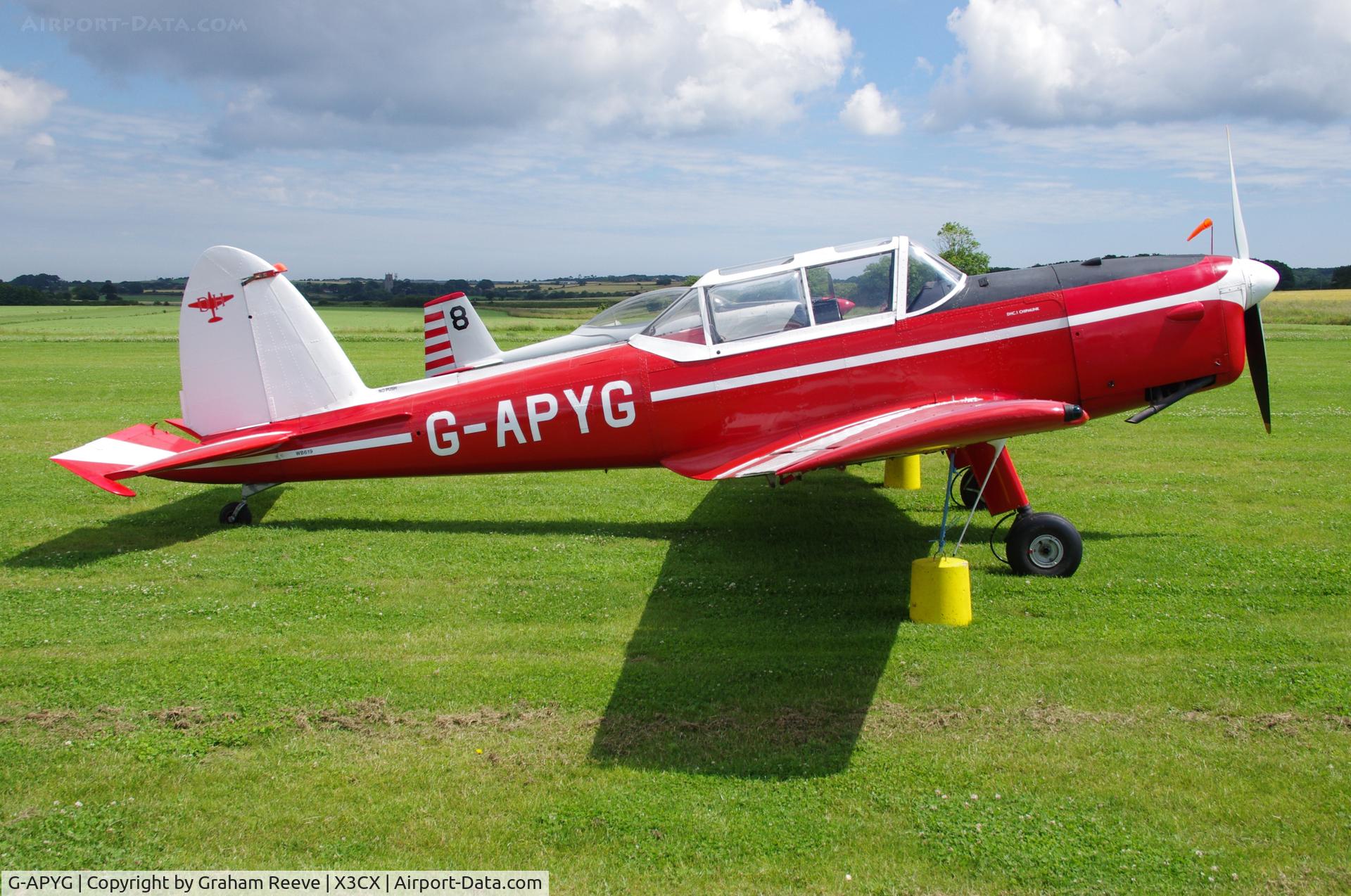 G-APYG, 1950 De Havilland DHC-1 Chipmunk T.10 C/N C1/0060, Parked at Northrepps.