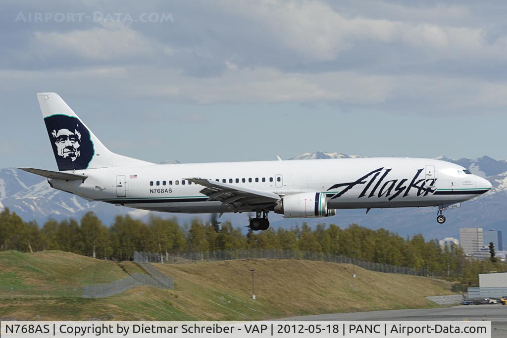 N768AS, 1992 Boeing 737-490 C/N 27082, Alaska Airlines boeing 737-400